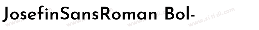 JosefinSansRoman Bol字体转换